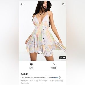 Asos floral beach dress